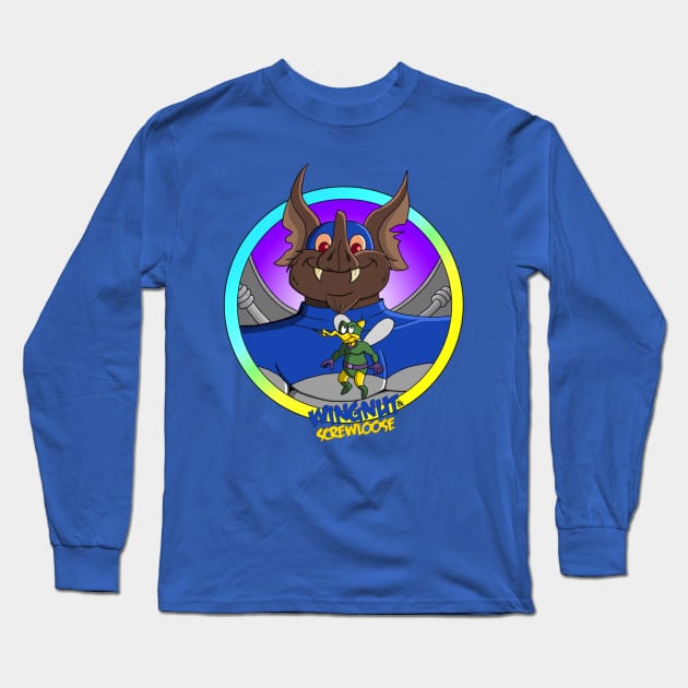 Wingnut & Screwloose Long Sleeve T-Shirt by AndrewKennethArt
